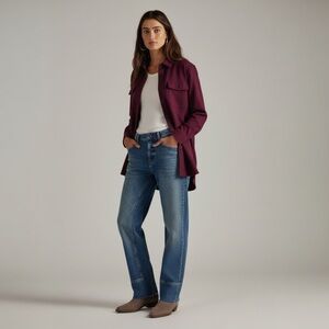 $78 For The Republic Men's/Women’s Fleece Shirt NWT Malbec Red Sz S (women’s M)
